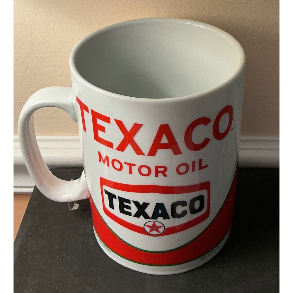 Texaco Motor Oil Oversized Ceramic Coffee Mug 32oz One Quart Open Road Brands